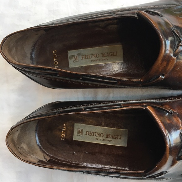 Bruno Magli Brown Leather Totus Tassel Loafers, 9.5W - Picture 8 of 9